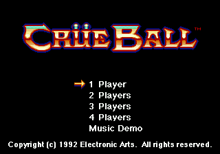 Crue Ball - Heavy Metal Pinball Title Screen